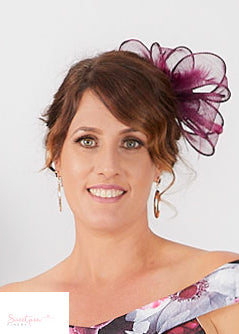 "Molly" Aubergine Fascinator