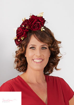 "Lucia" Crown - Burgandy