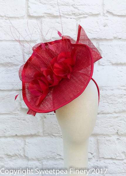 "Lipsy" Red Fascinator
