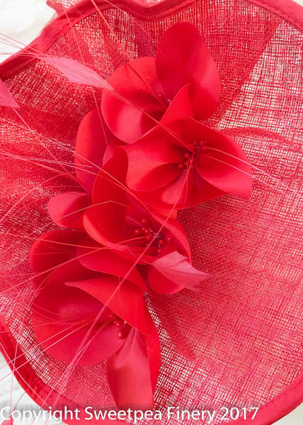 "Lipsy" Red Fascinator